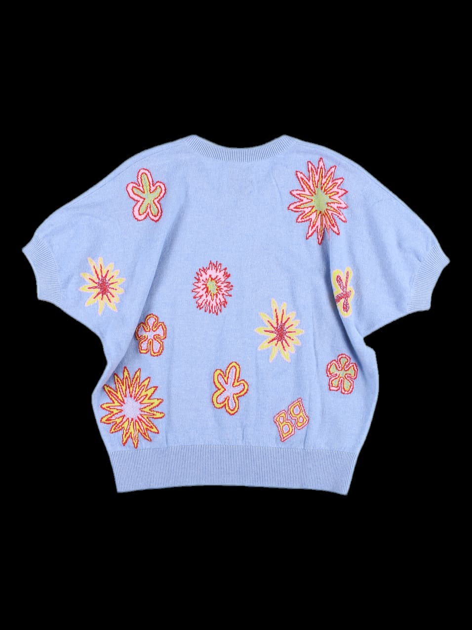 [새상품] 니트 라운드 반팔티