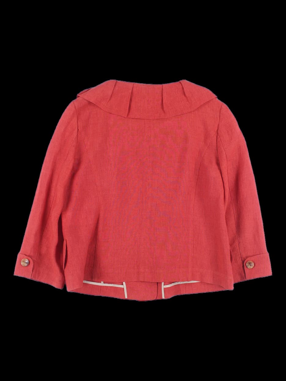 라운드 카라 린넨 자켓