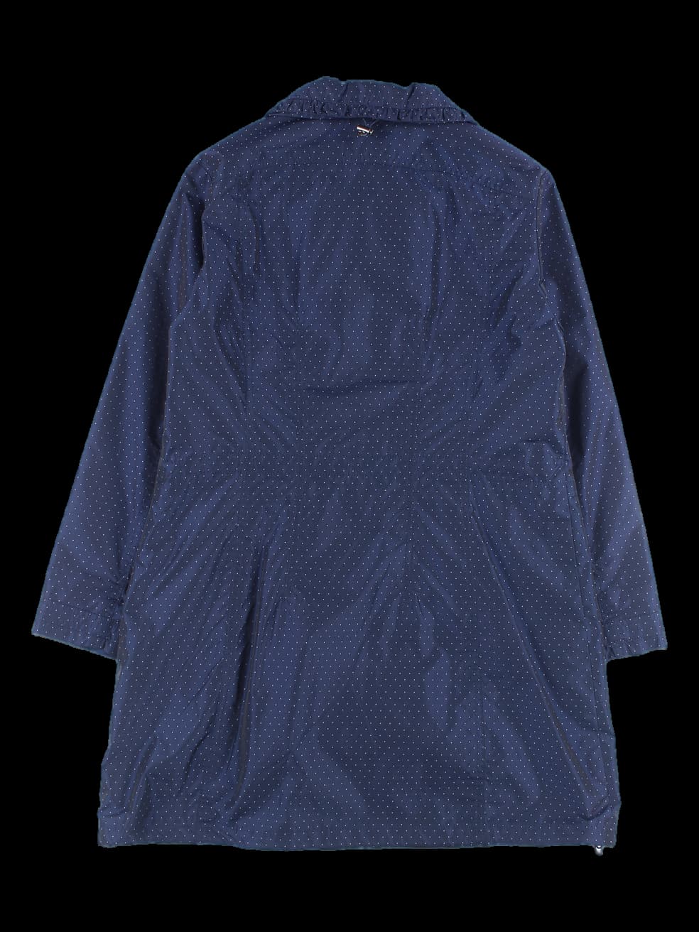 도트 집업 바람막이 롱 자켓