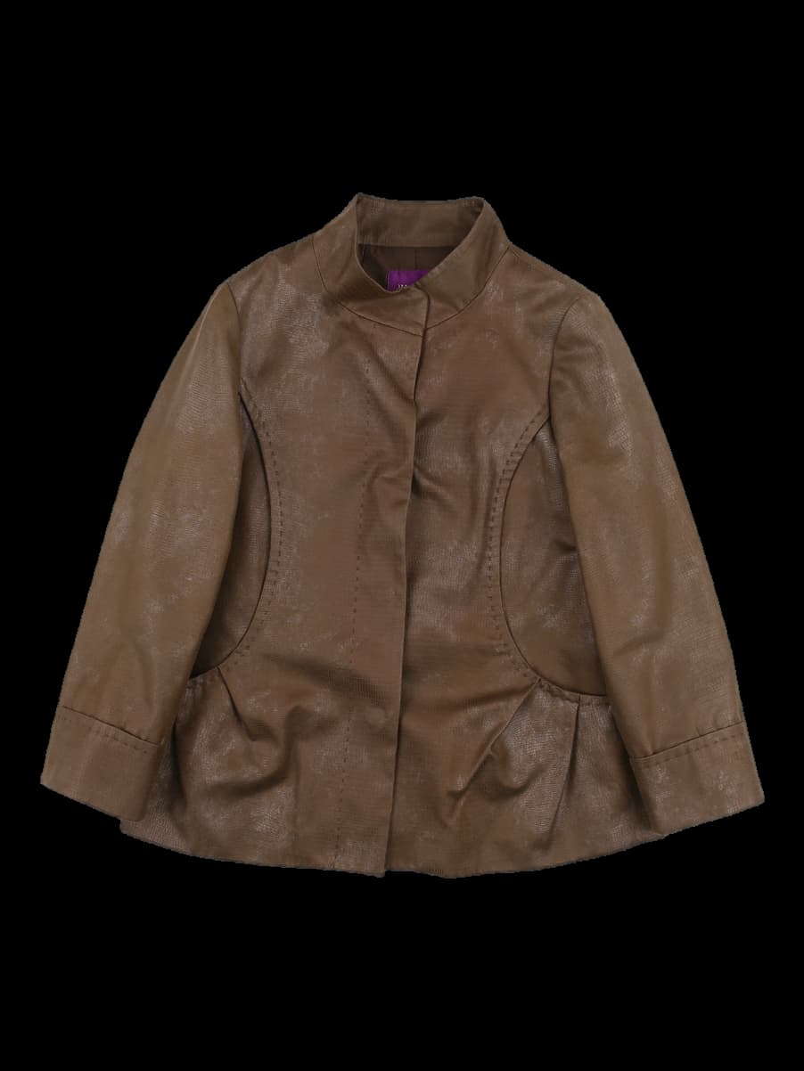 페이크 레더 자켓