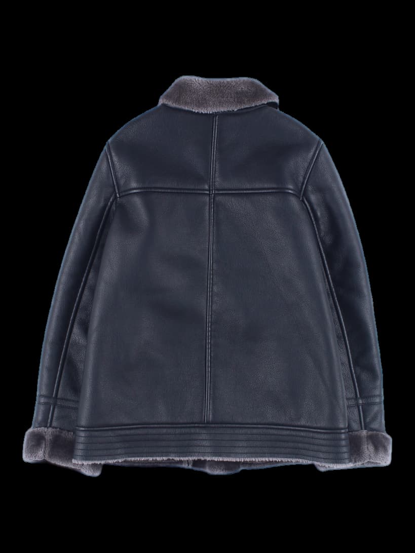 [키즈] 안감 퍼 바이커 자켓