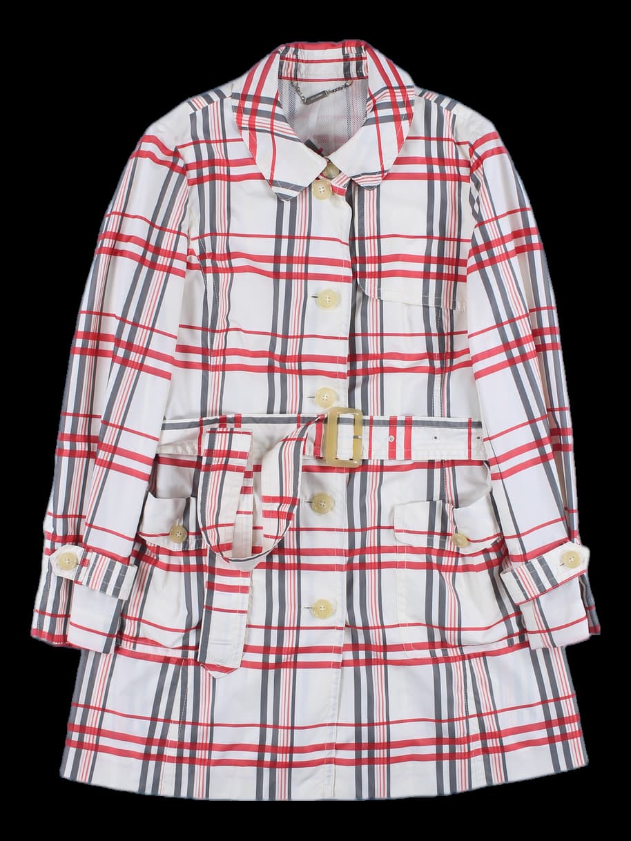 체크 트렌치 코트