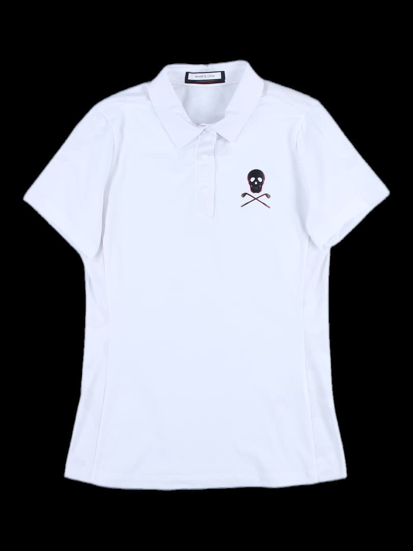 로고 포인트 반팔 카라 티