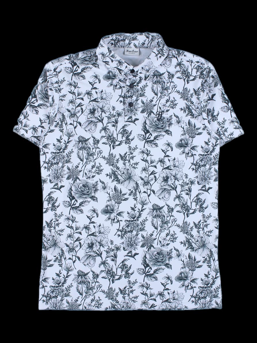 [남성] 플라워 반팔 카라티