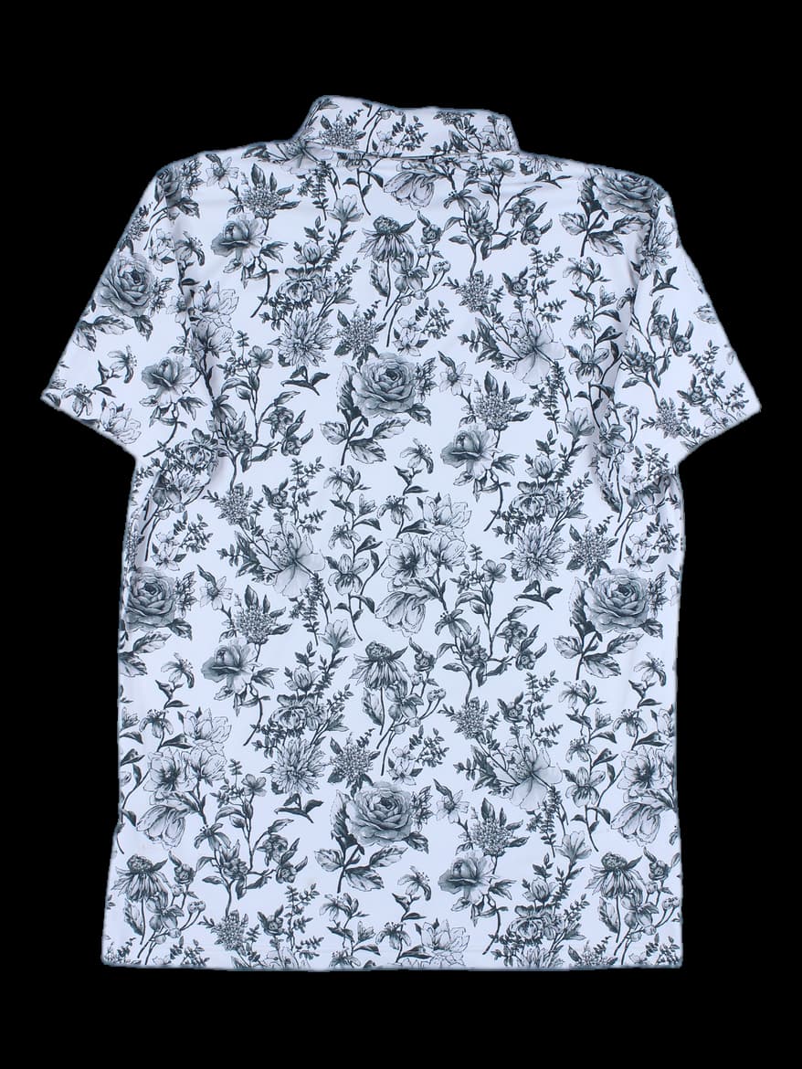 [남성] 플라워 반팔 카라티