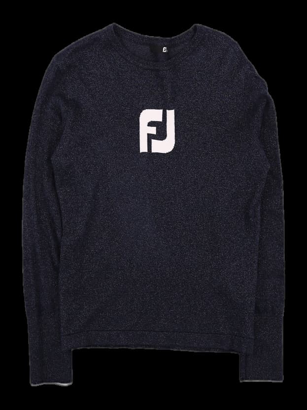 라운드넥 글리터 니트