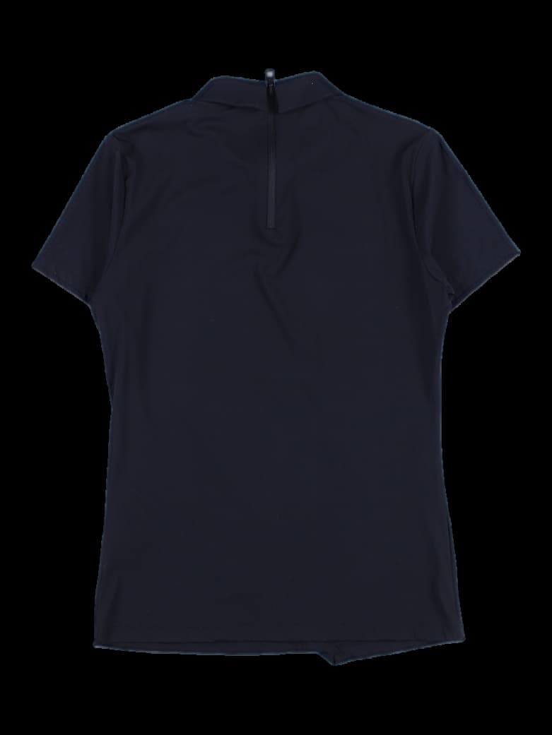 후면 반집업 반팔 카라 티