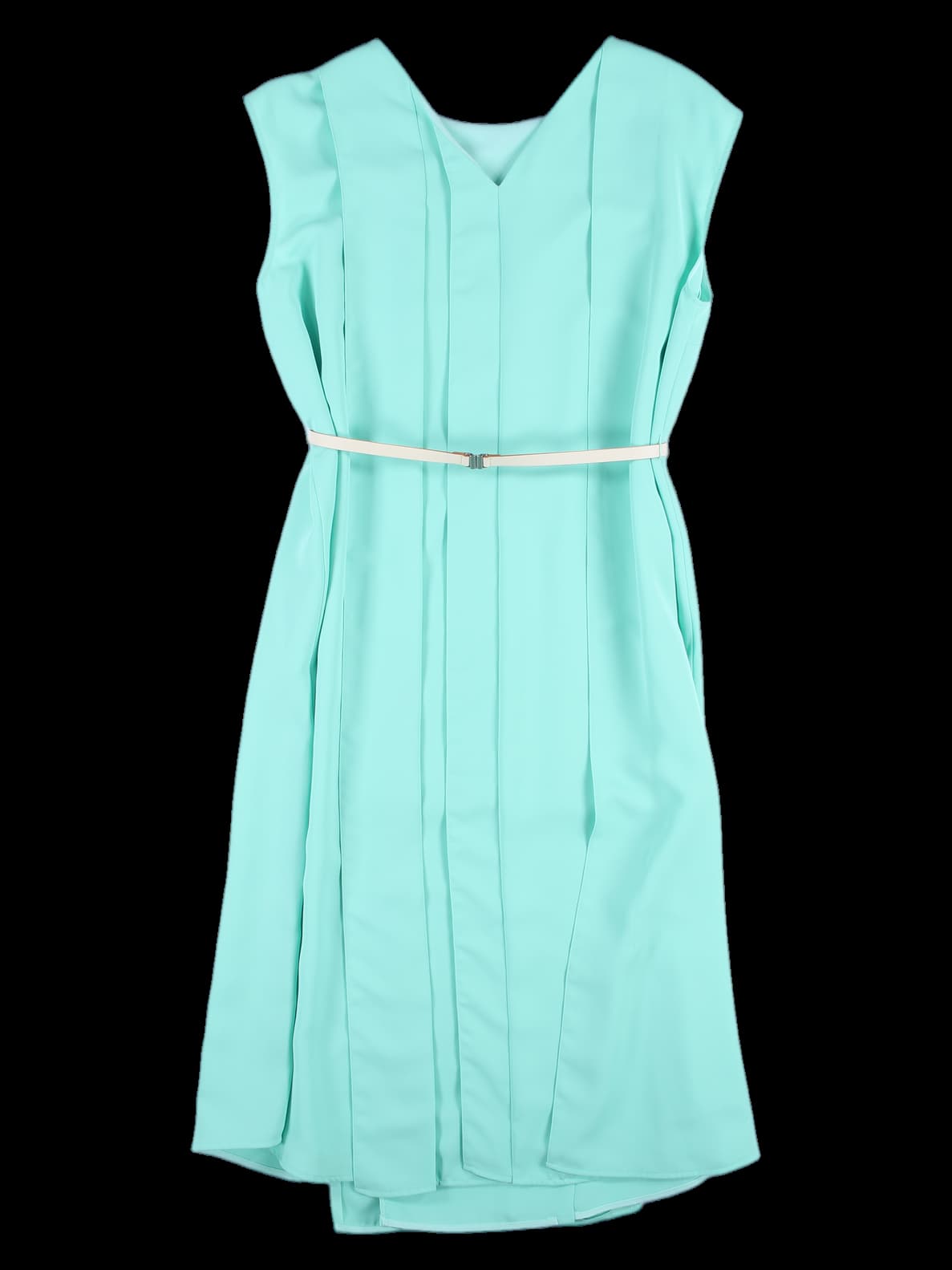 벨티드 핀턱 원피스