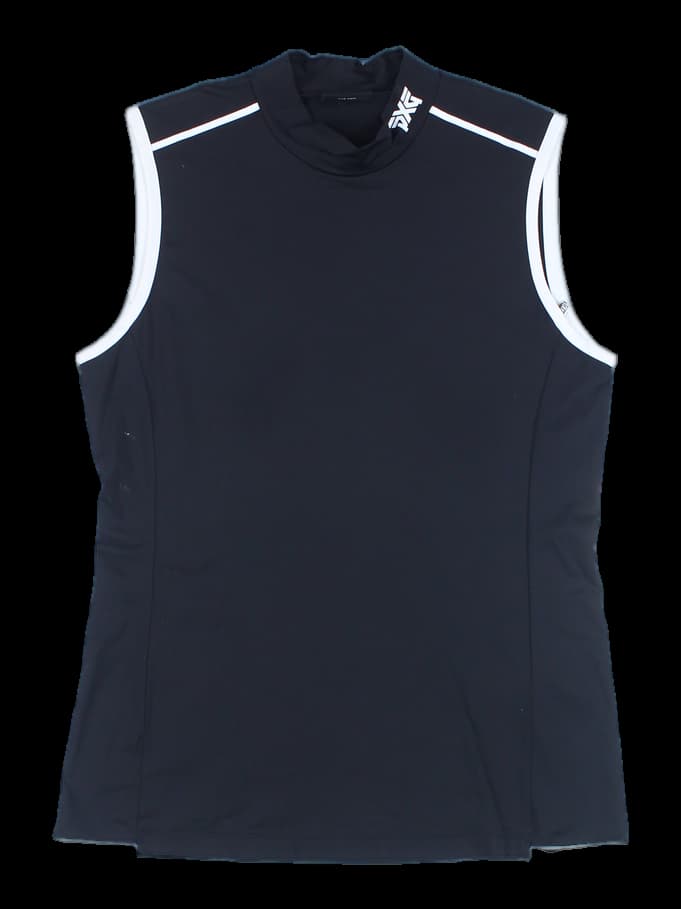 라인 배색 민소매 티셔츠