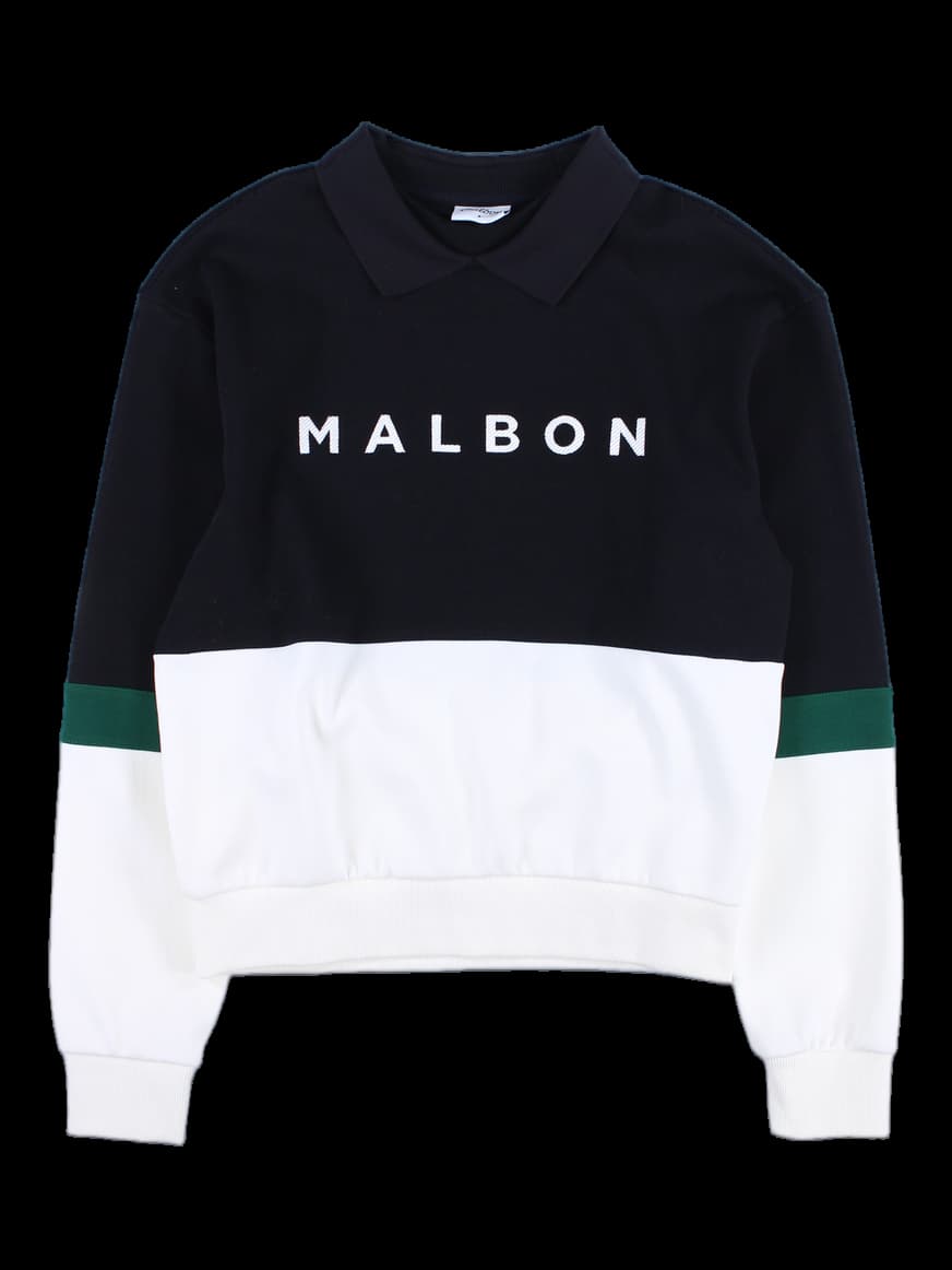 배색 카라 맨투맨