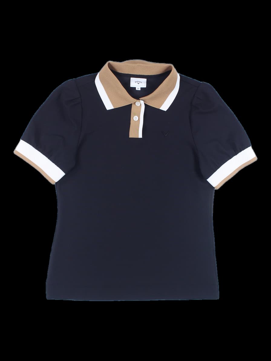 배색 포인트 카라 티셔츠