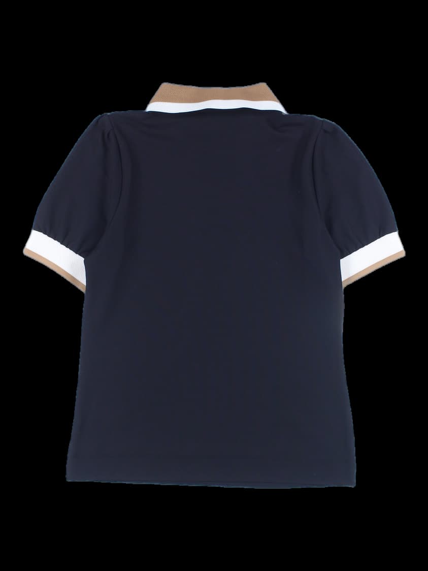 배색 포인트 카라 티셔츠