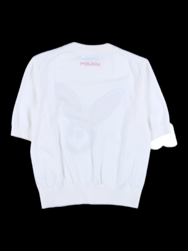 캐릭터 포인트 반팔 니트