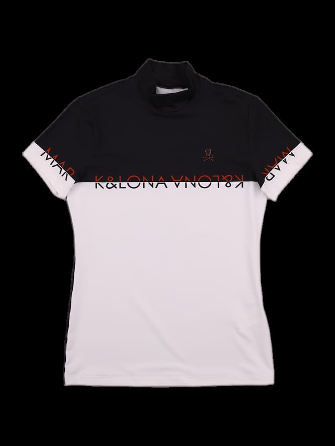 로고 포인트 반목 반팔 티