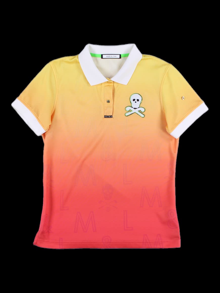 그라데이션 반팔 카라 티