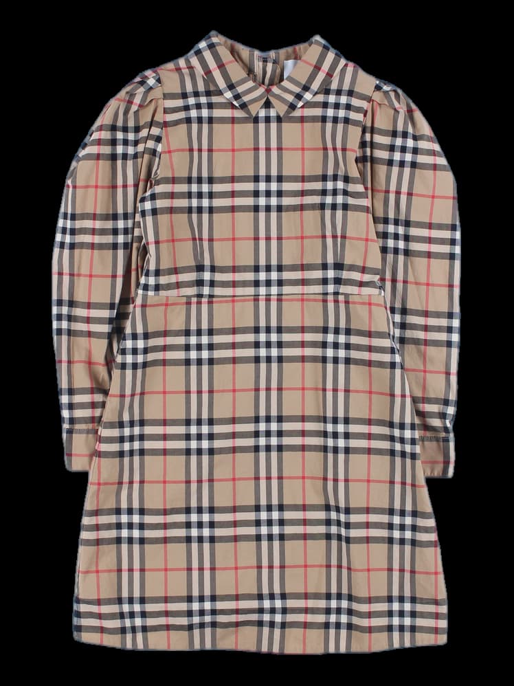 [키즈] 체크 카라 셔츠 원피스