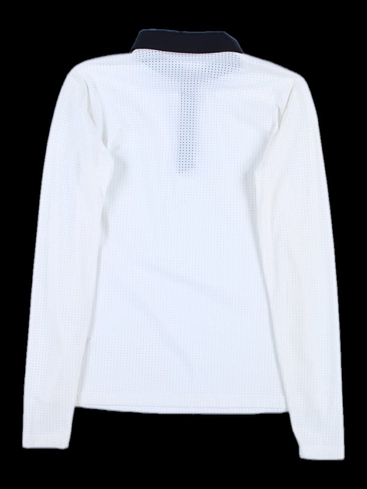 펀칭 긴팔 카라 티