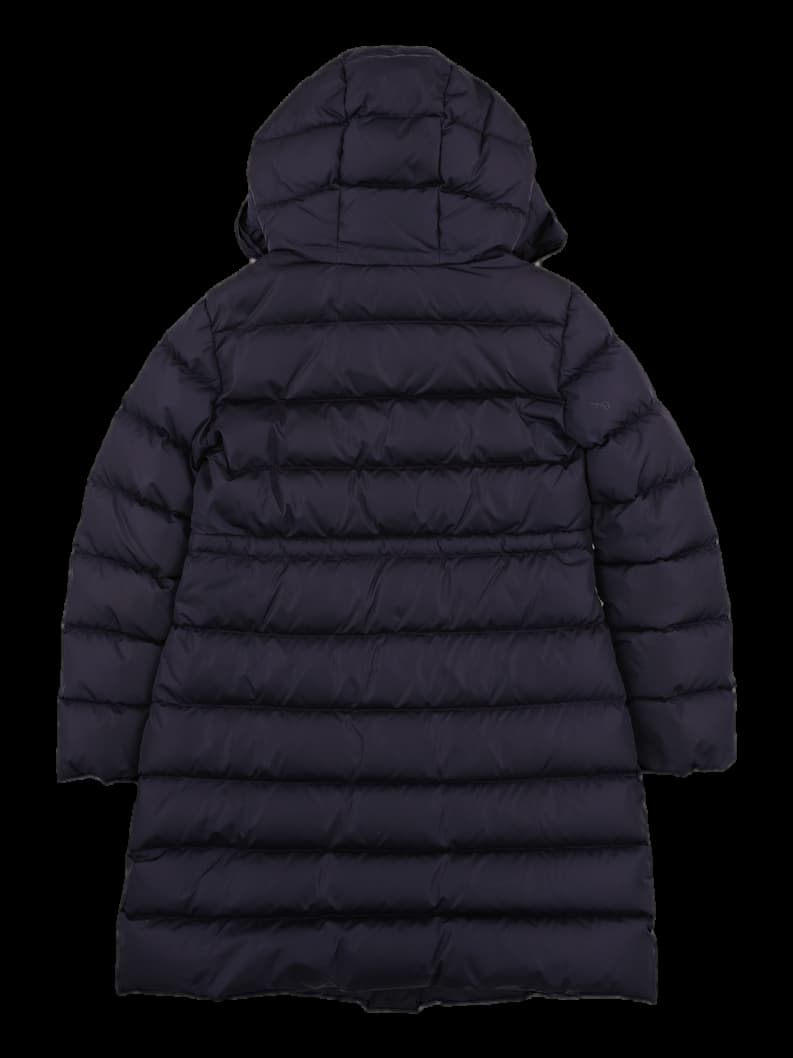 [키즈]프릴 장식  후드 롱 패딩