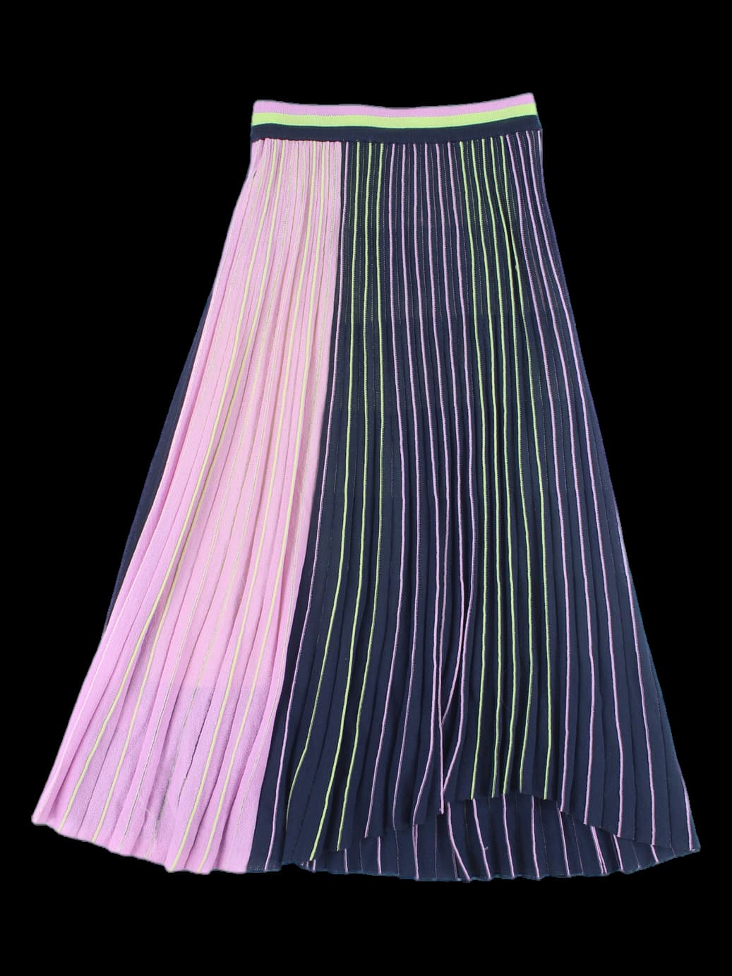 컬러 스트라이프 니트 스커트