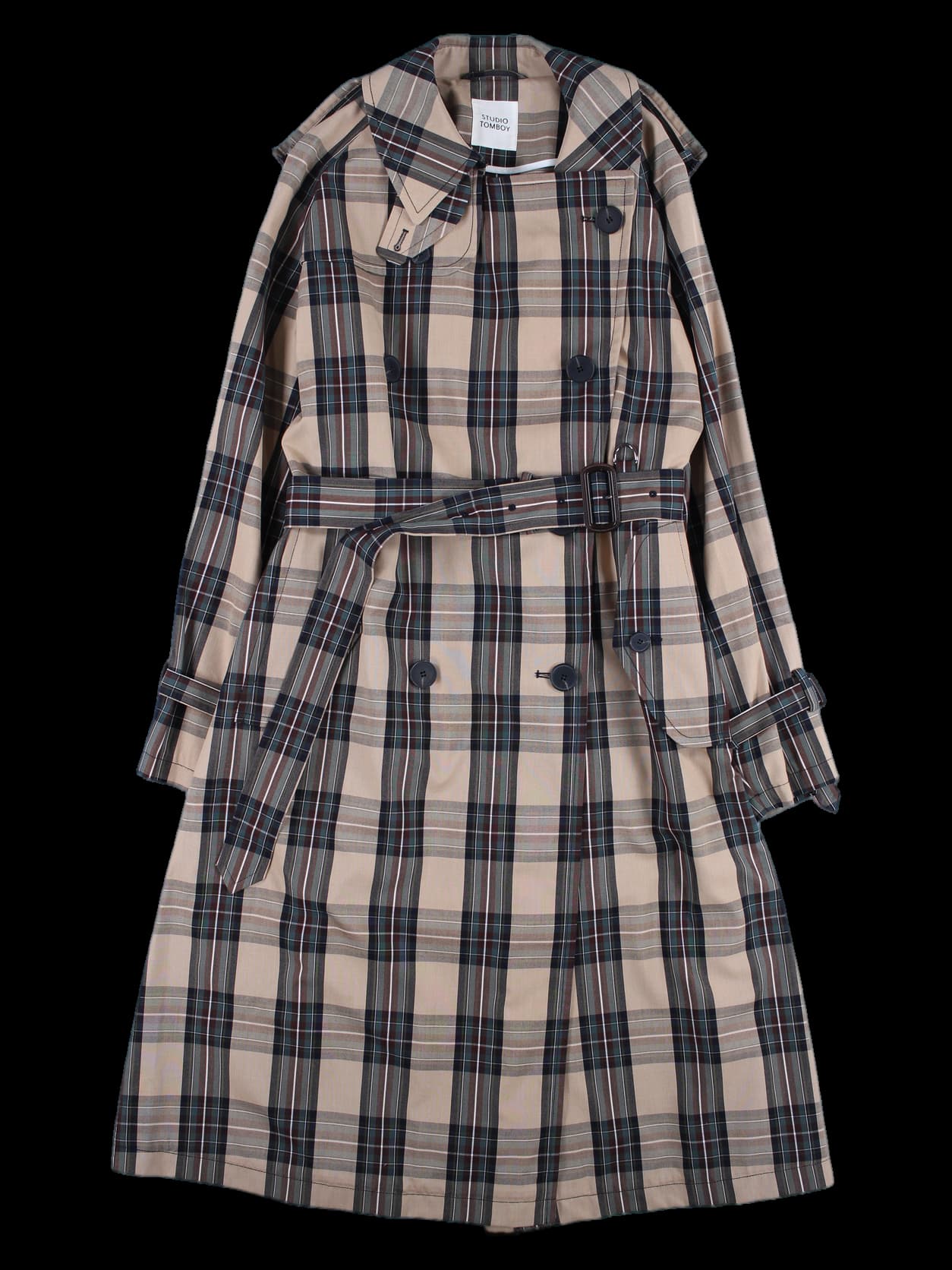 체크 트렌치 코트
