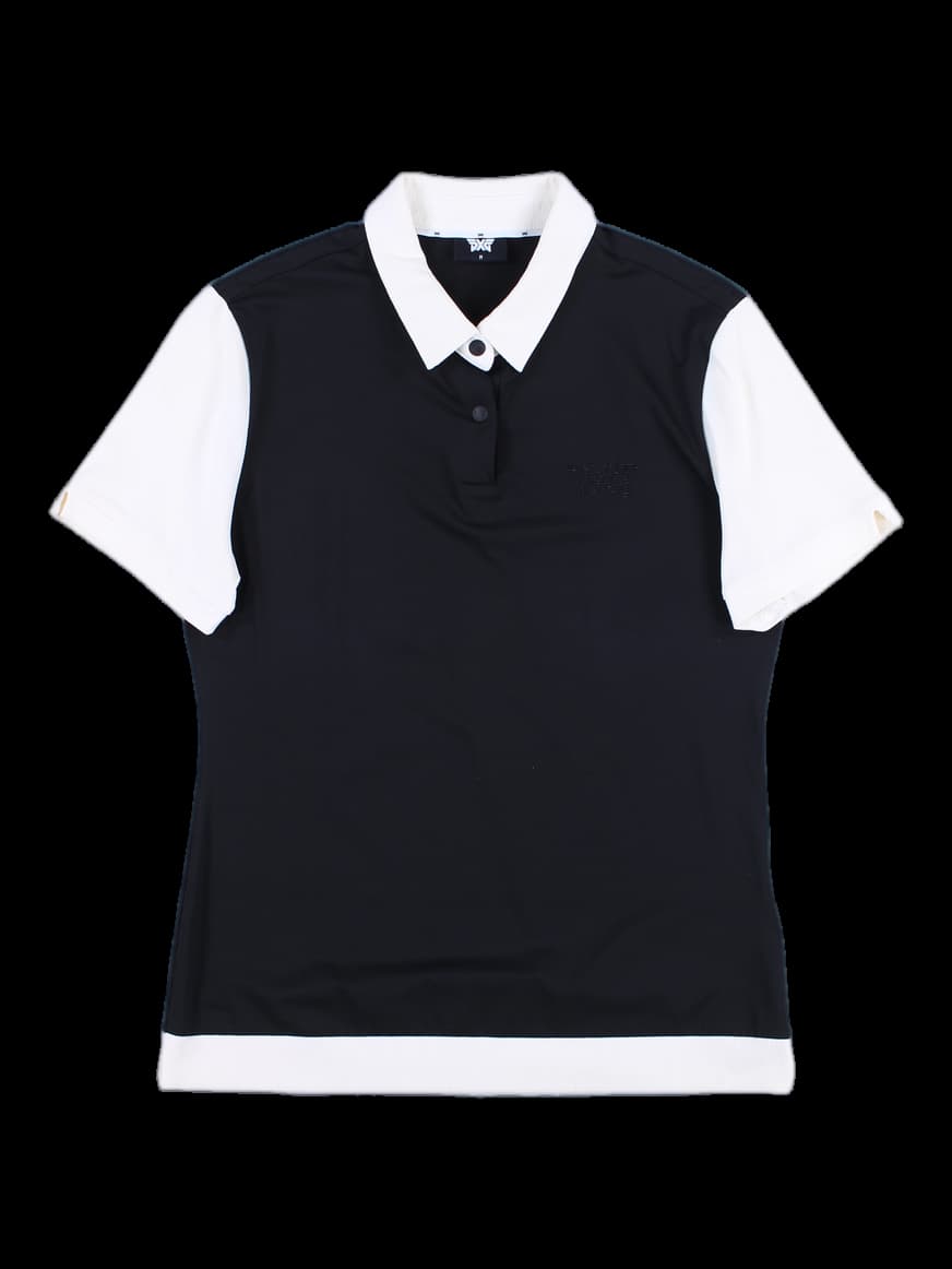 배색 카라 반팔 티셔츠