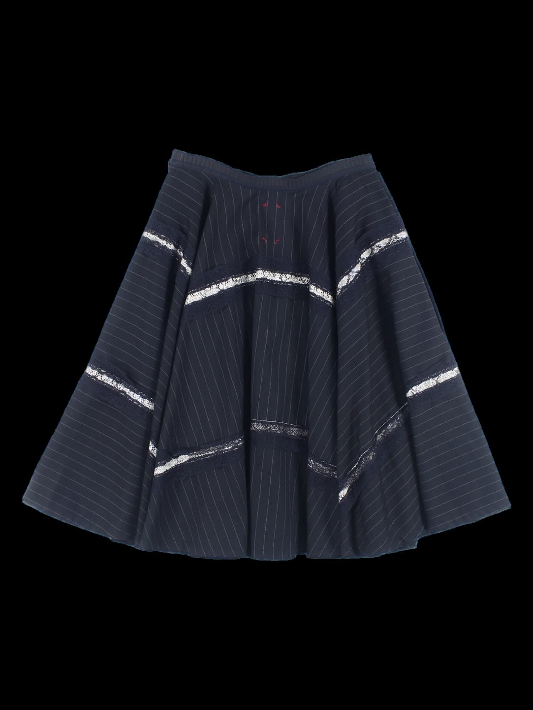 줄무늬 패턴 치마