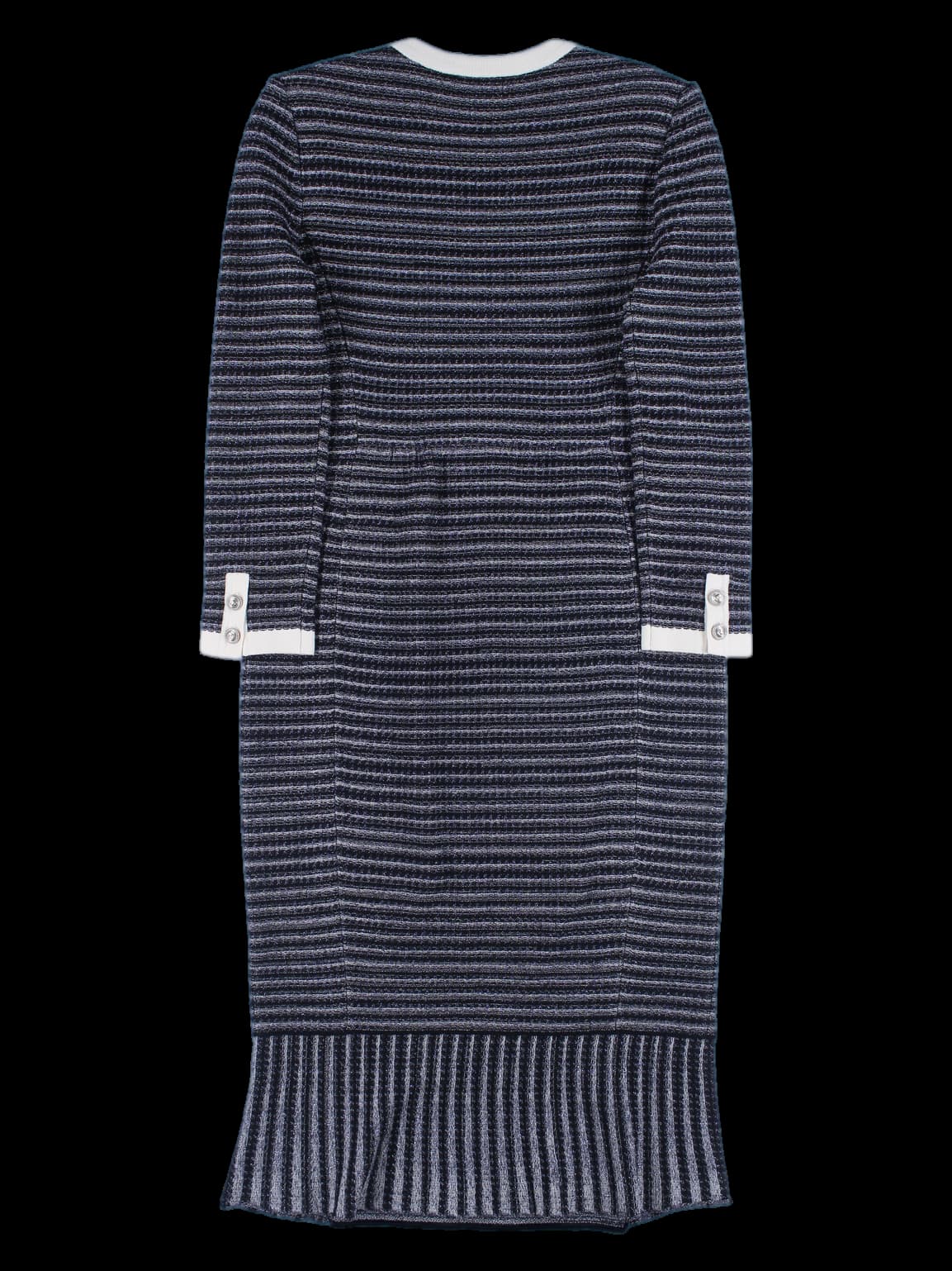 스트라이프 트위드 롱 원피스