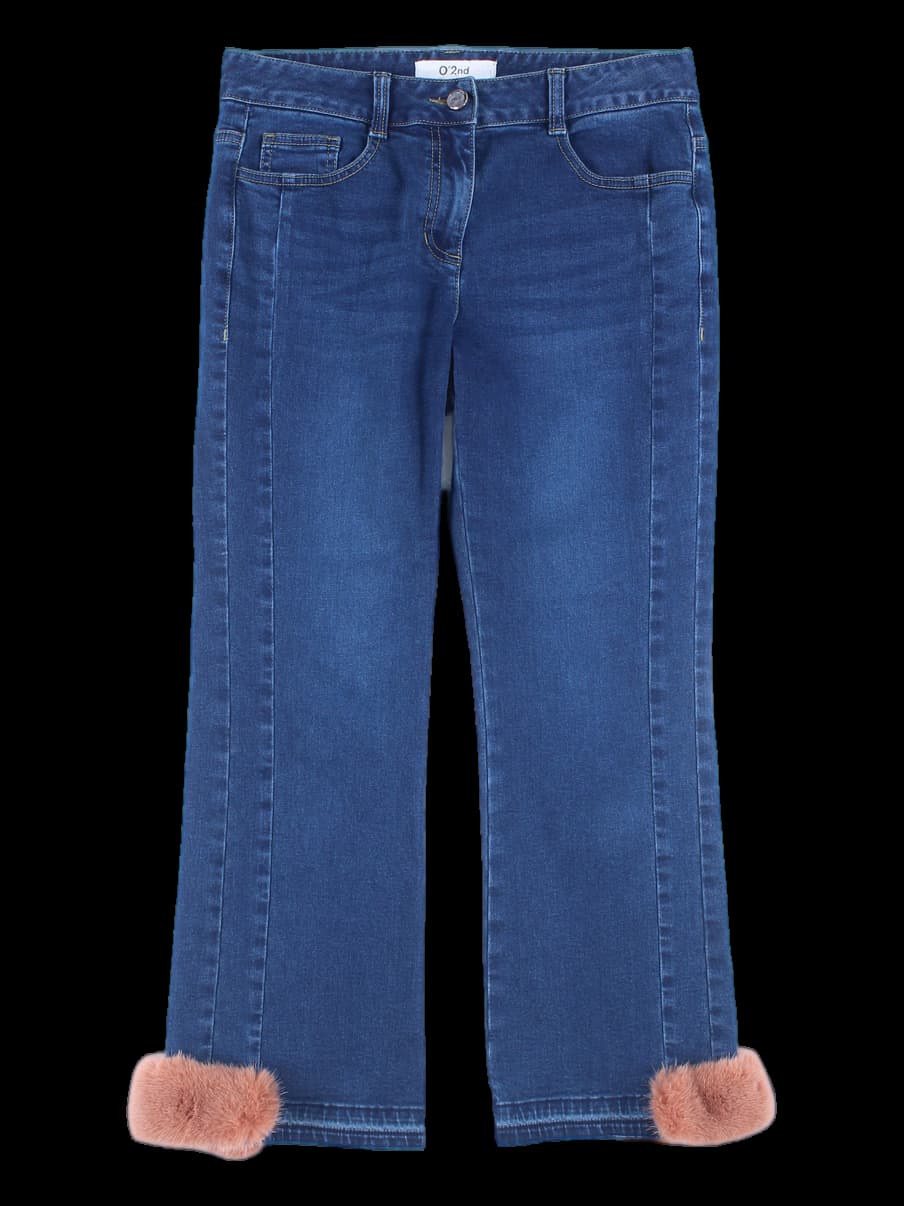 퍼 포인트 데님 팬츠