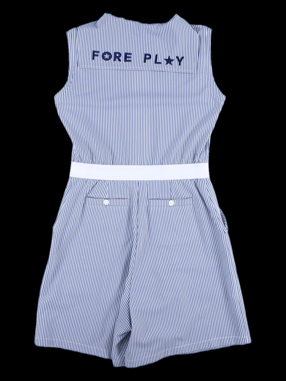 세일러 스트라이프 집업 점프슈트