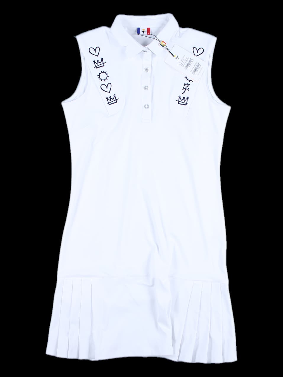 자수 플리츠 원피스