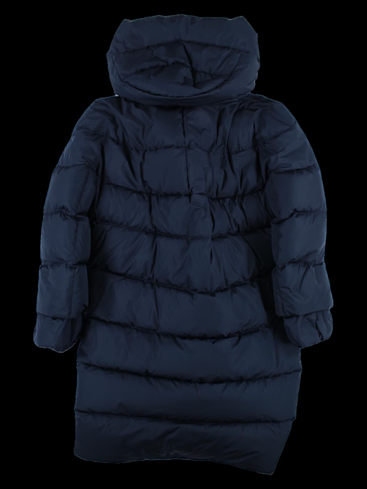 구스 다운 후드 롱 패딩