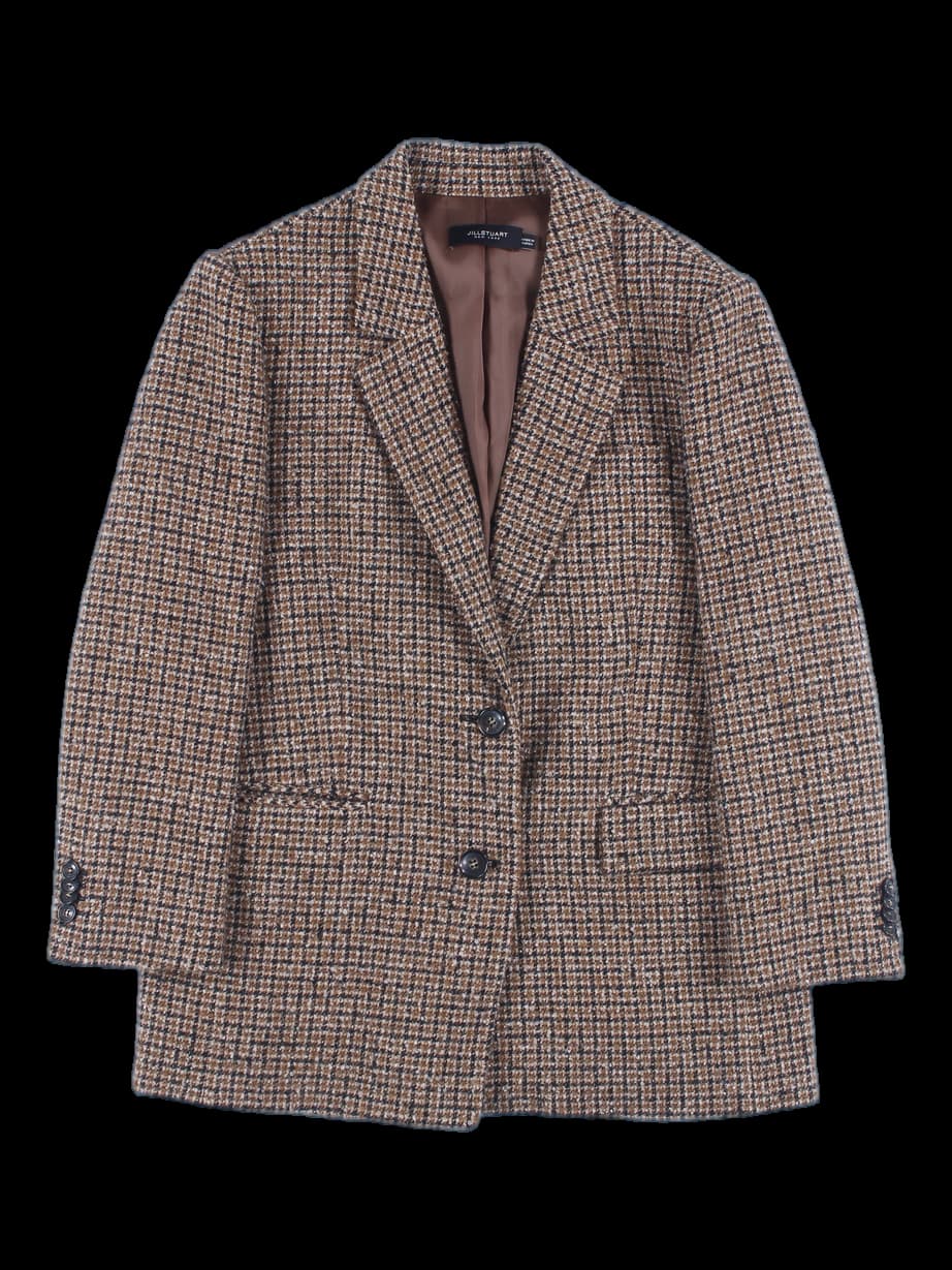 건클럽 체크 자켓