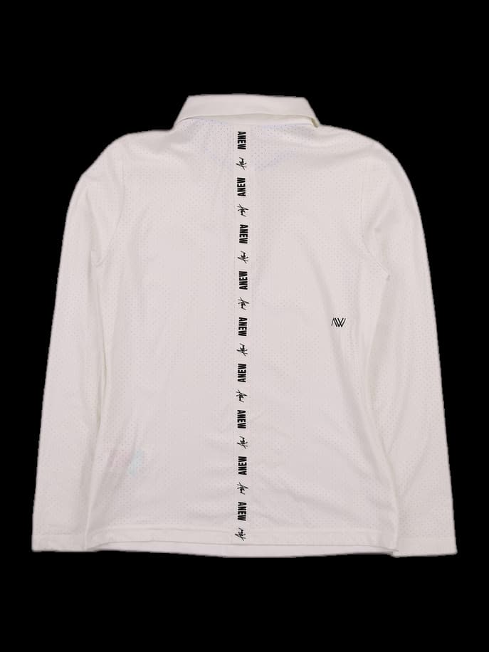 펀칭 카라 긴팔 티셔츠