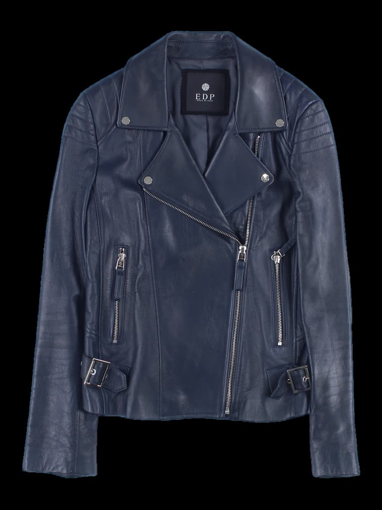 포켓 가죽 자켓