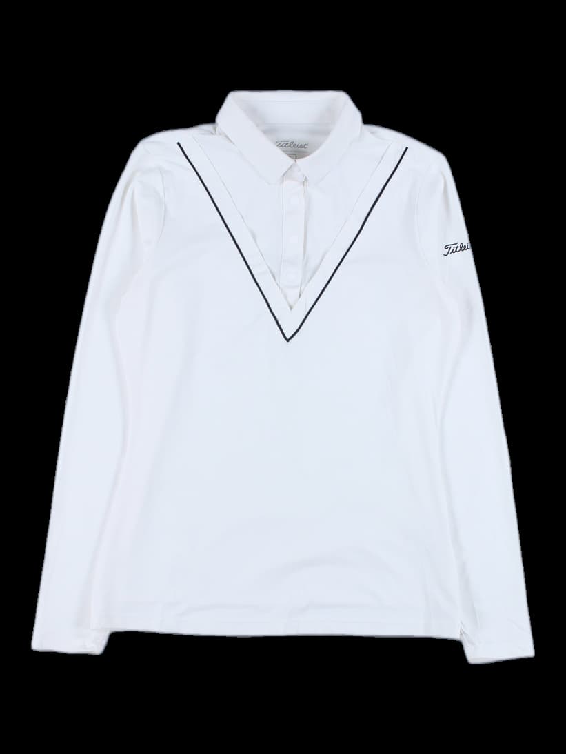 브이넥 포인트 카라 티셔츠