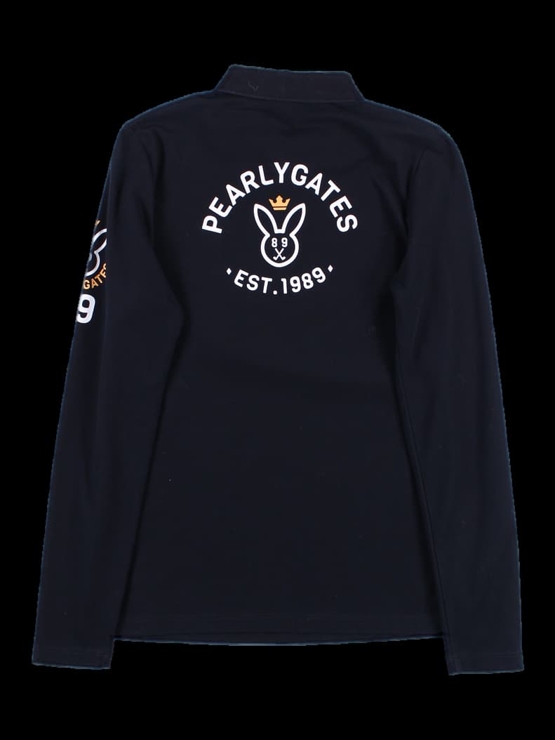 로고 포인트 긴팔 카라 티