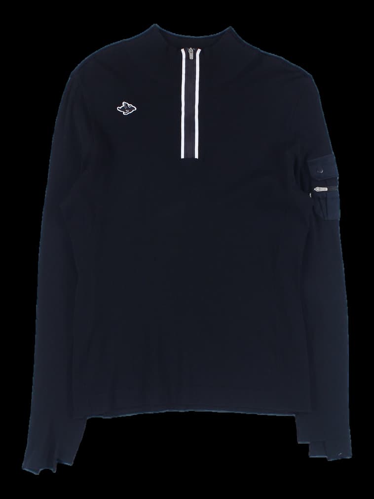 반목 하프 집업 긴팔 니트