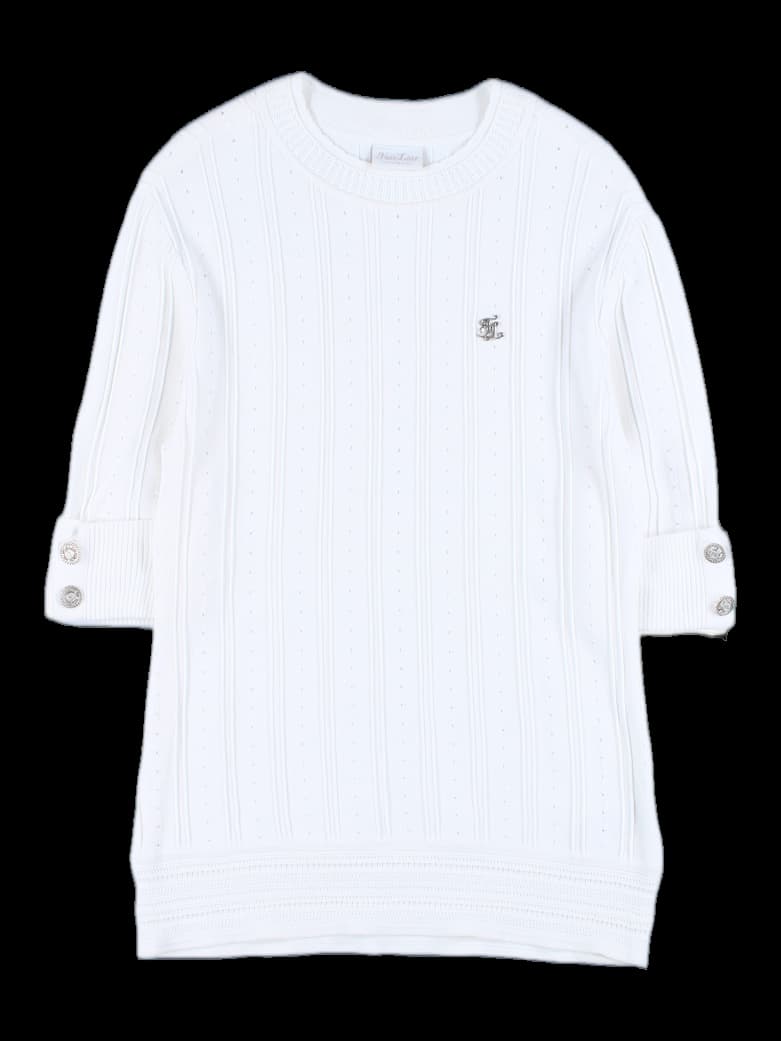 펀칭 반팔 니트