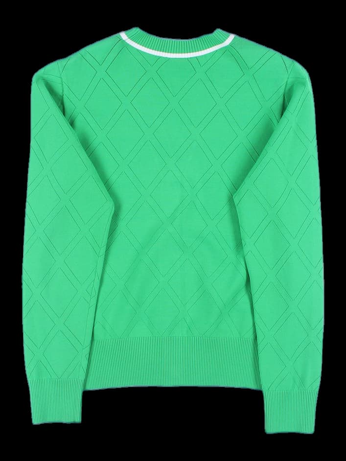 로고 자수 니트 가디건