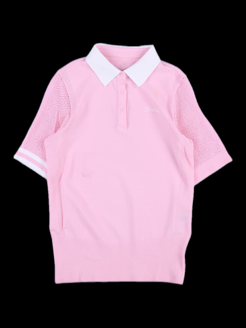 카라 펀칭 니트 티셔츠