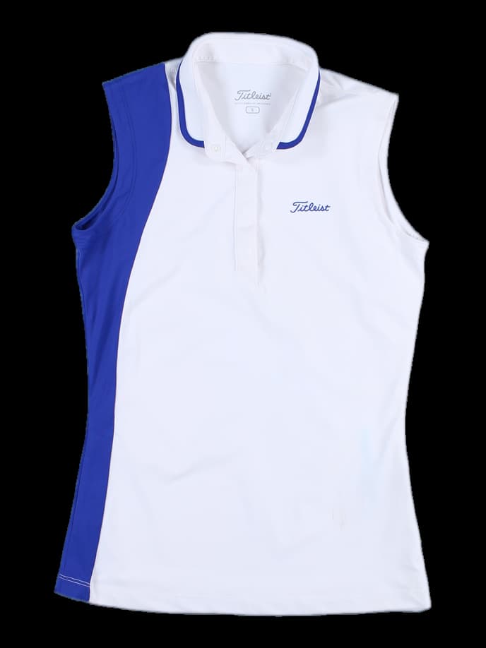 배색 민소매 티셔츠