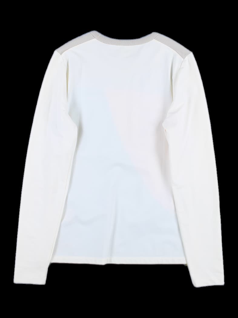 원단 배색 기모 니트 티셔츠