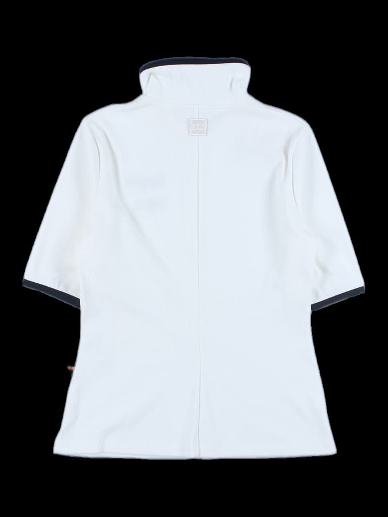 [새상품] 하이넥 집업 반팔 니트