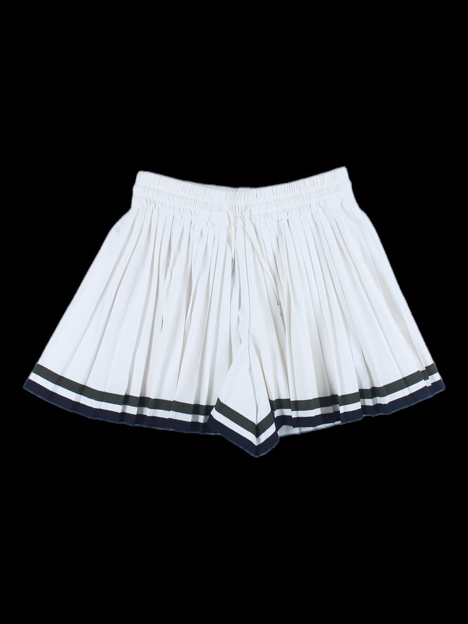 허리 밴딩 스트링 주름 스커트