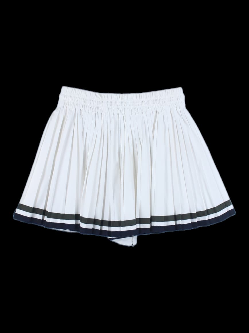 허리 밴딩 스트링 주름 스커트