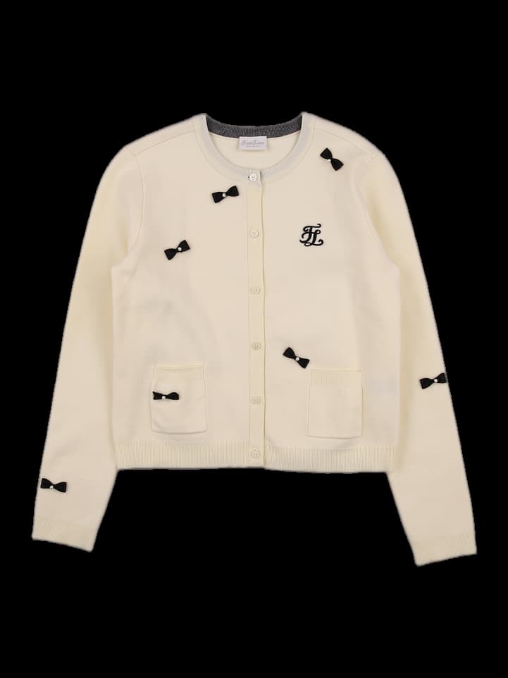 [2024] 리본 포인트 니트 가디건