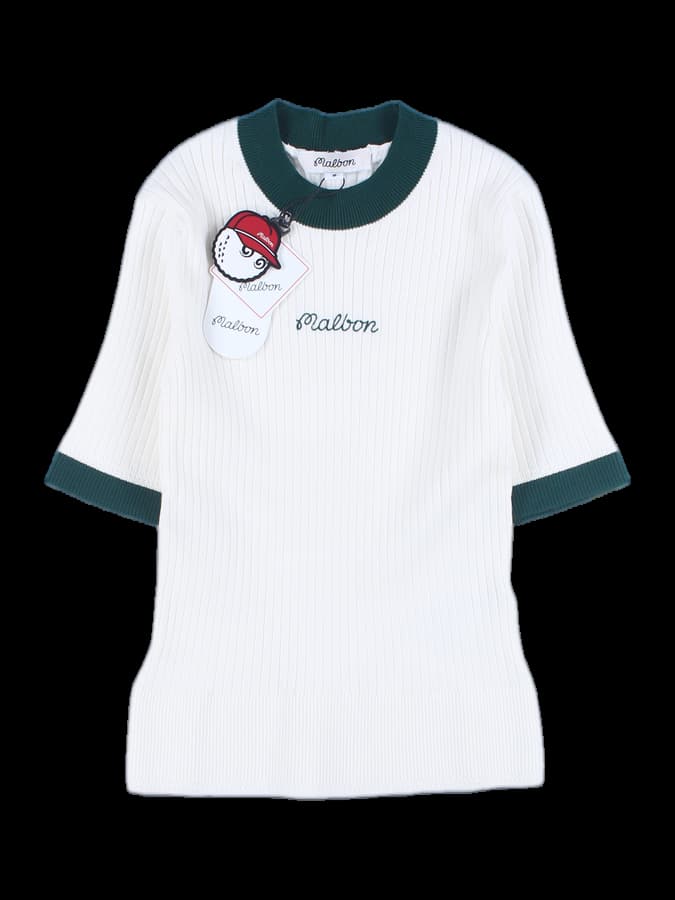 [새상품] 골지 반팔 니트