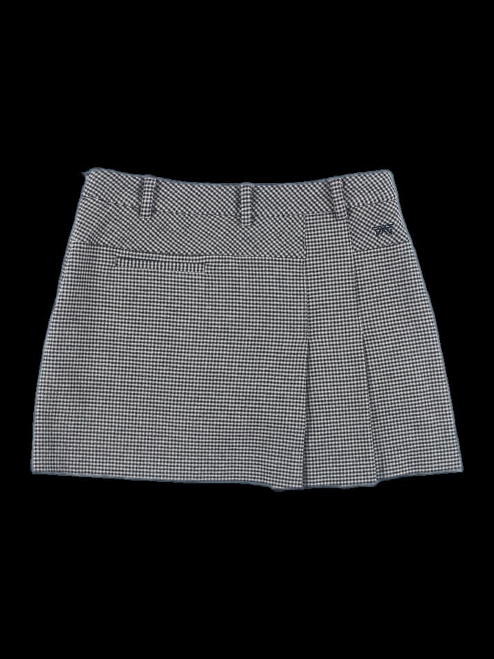 체크 미니 스커트