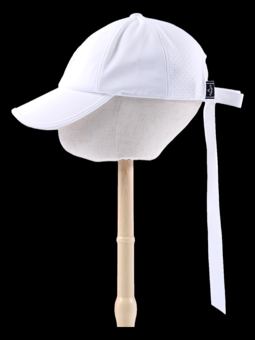 리본 포인트 캡 모자