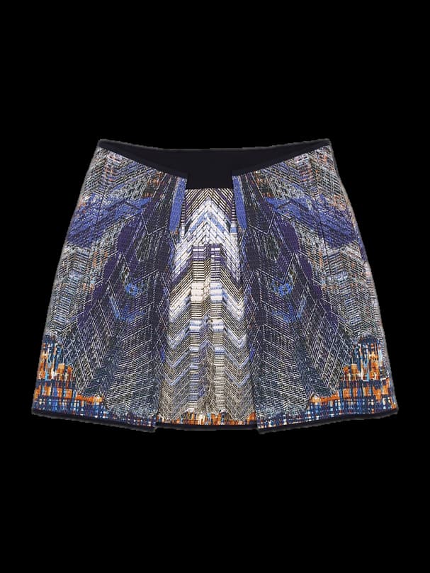 프린팅 미니 스커트